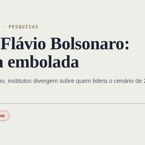 Pesquisas mostram disputa embolada entre Lula e Flávio Bolsonaro a 10 dias do 1º turno