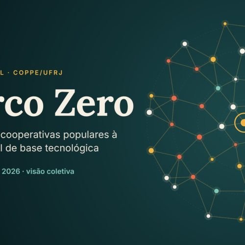 Arte do Pauta do Dia: rede de pontos conectados ao redor de um marco central, com o título Marco Zero